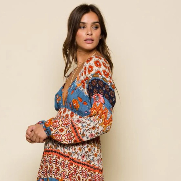 ✨ Raga x Anthropologie Floral Paisley Romper Playsuit - Picture 1 of 7